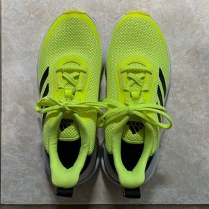 Neon Yellow and Black Adidas LYM Shoes